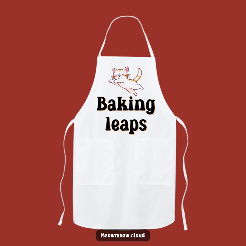 Funny Leaping Cat Apron: Cook with Agility in This Feline Design