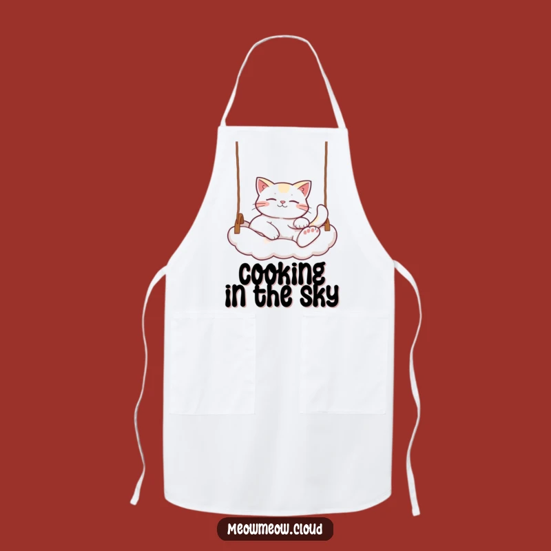 Funny Relaxed Cat Apron: Lounge While You Cook With This Feline, Great Funny Gift!