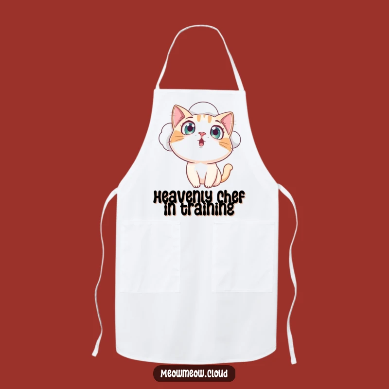 Funny Curious Cat Apron: Cloud Kitchen Wear, Hilarious Amazed Chef Gift for Cooking Fun