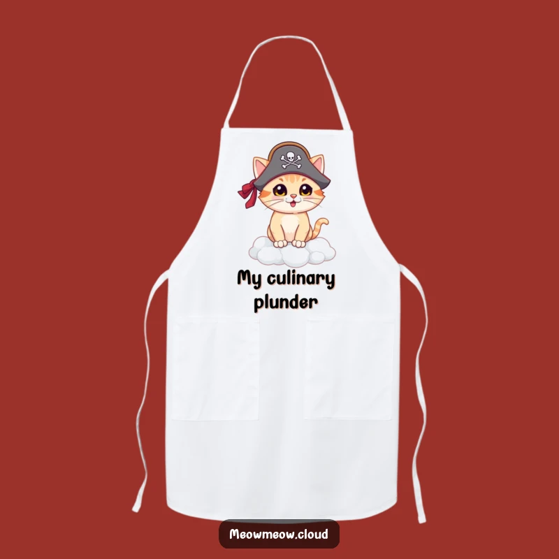 Funny Pirate Cat Apron: Cook Up Laughs in the Kitchen with Style