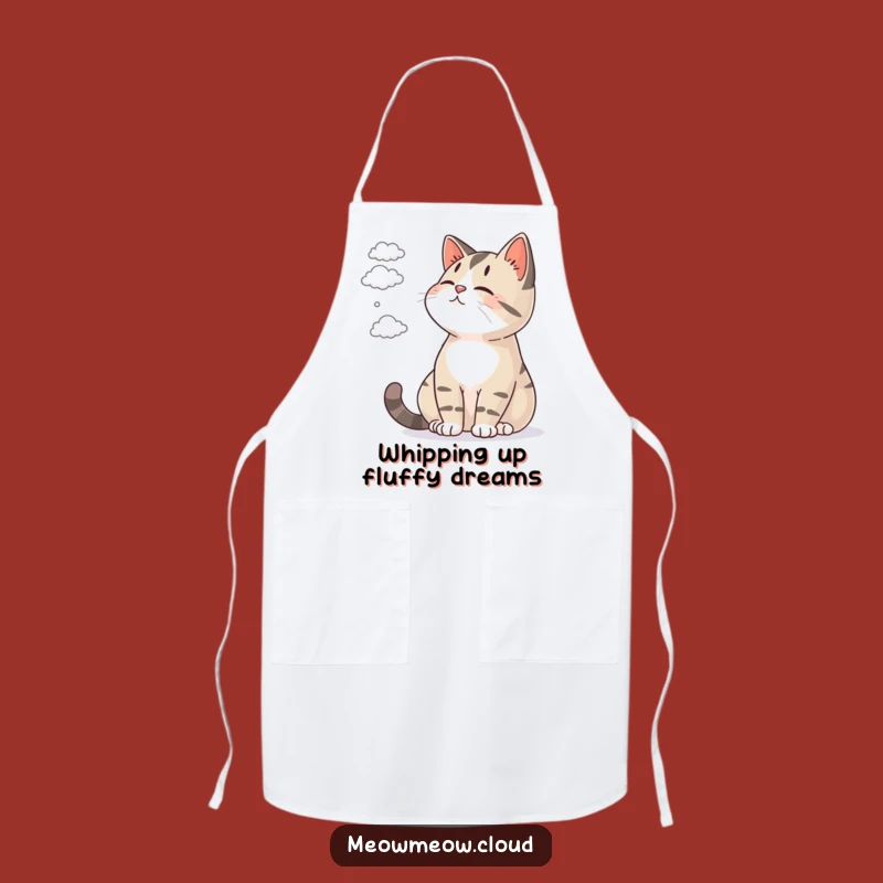 Funny Cat Cloud Watching Apron: Cook with Calm and Gentle Humor