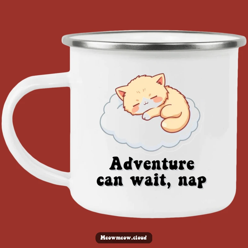 Funny Cat Cloud Nap Camping Mug - Dreamy Adventures & Cozy Sips