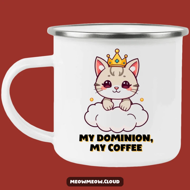 Funny Cat King Camping Mug - Royal Cloud Kingdom Camp Gift