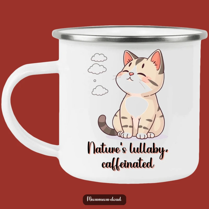 Funny Cat Cloud Watching Camping Mug: Sip Your Serenity Outdoors