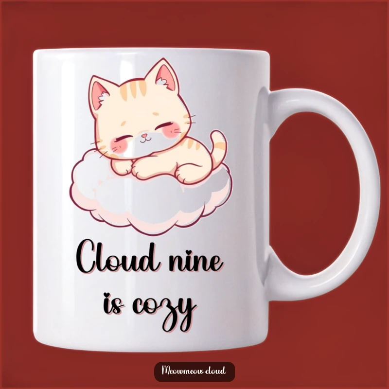Funny Cloud Cat Mug: Adorable Purring Kitty Gift for Dreamy Mornings