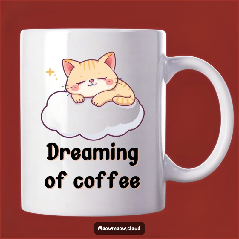 Funny Cat Cloud Mug - Peaceful Sleepy Kitty Gift