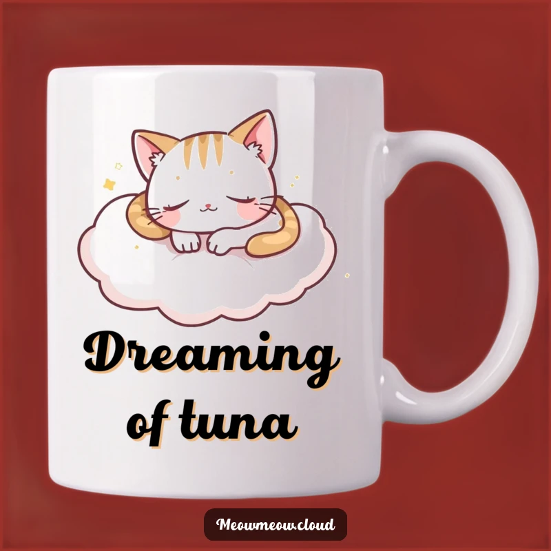 Funny Sleepy Cloud Cat Mug: Peaceful Napper Gift for Cat Lovers