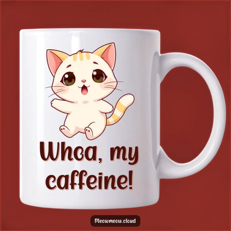 Funny Surprised Cat Mug: Wind Gust Joyride Gift for Whimsical Cat Lovers