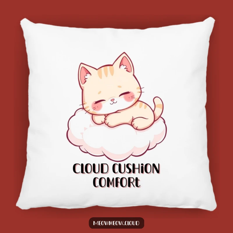 Funny Cloud Cat Pillow: Cute Purring Kitty Cushion for Serene Comfort