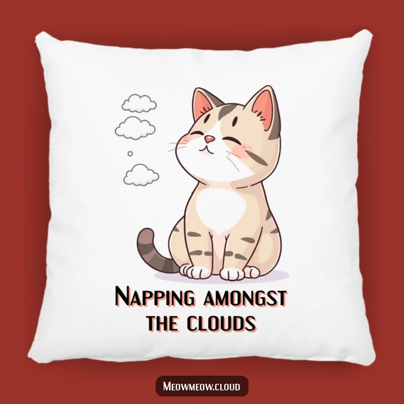 Funny Cat Cloud Watching Pillow: Cozy Comfort for Peaceful Slumber