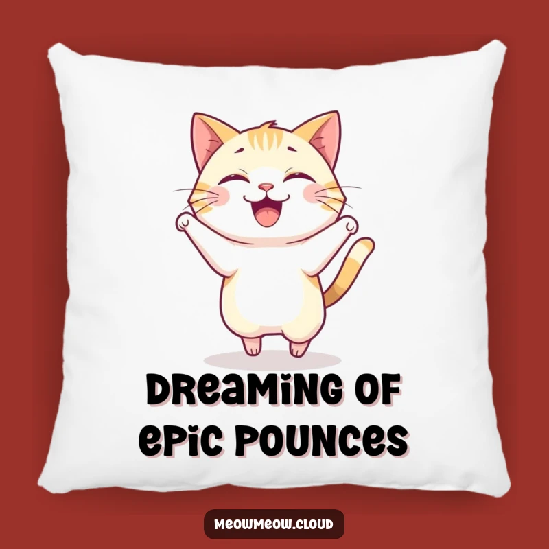 Funny Cat Pounce Pillow: Huggable Joy for Your Cozy Corner