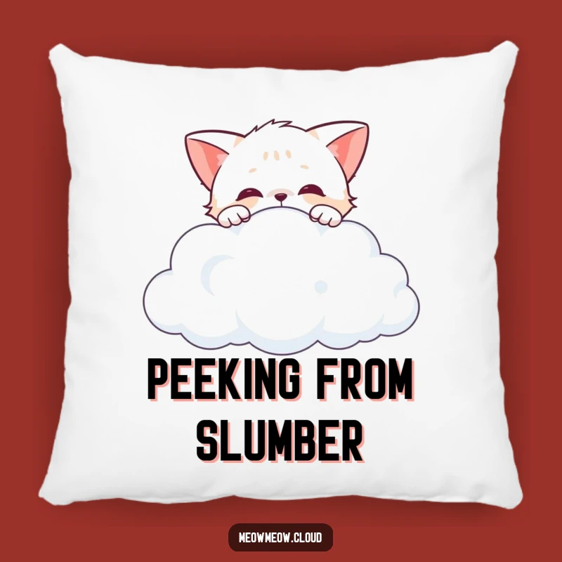 Funny Curious Cat Cloud Pillow: Cozy Comfort for Peek-a-Boo Moments