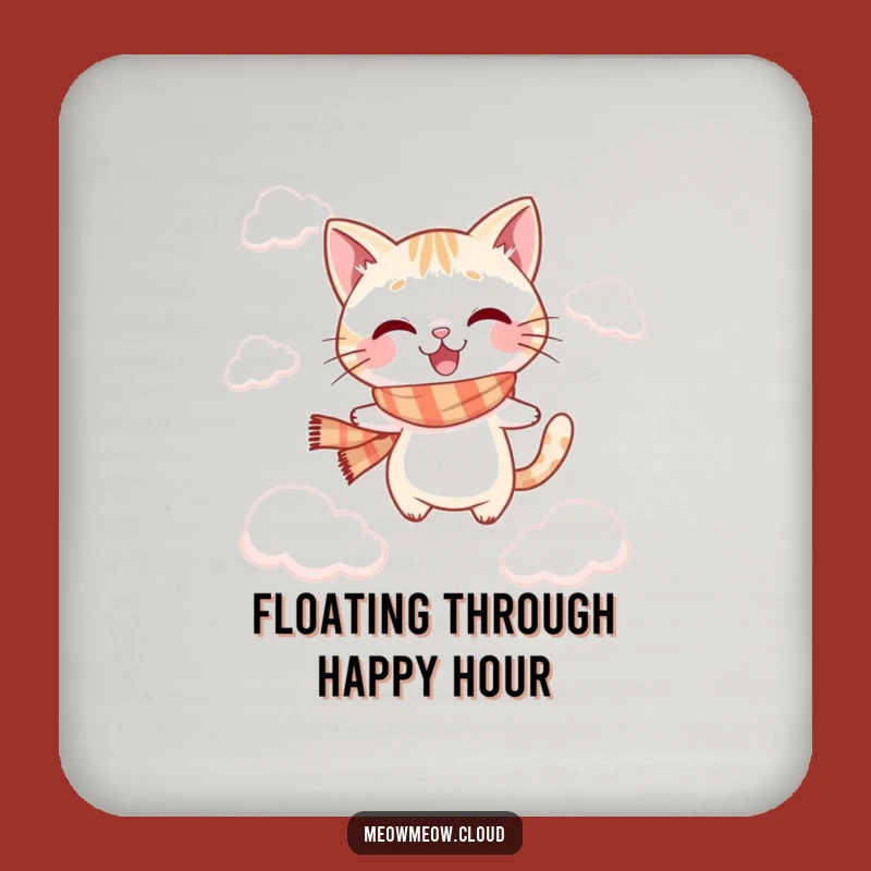 Funny Jumping Cat Coaster: Protect Surfaces, A Fun Funny Gift!