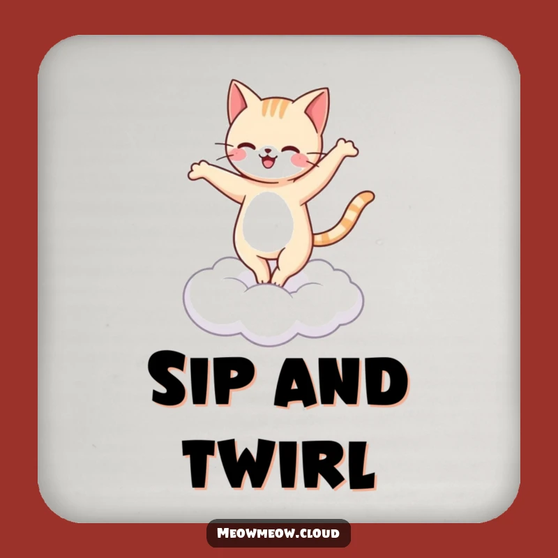 Funny Cat Ballet Coaster Set: Protect Surfaces with Pirouette Charm