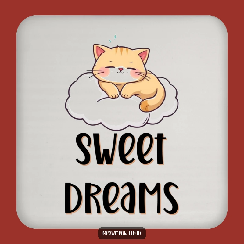 Funny Cat Cloud Drink Coasters: Protect Surfaces with Dreamy Feline Art