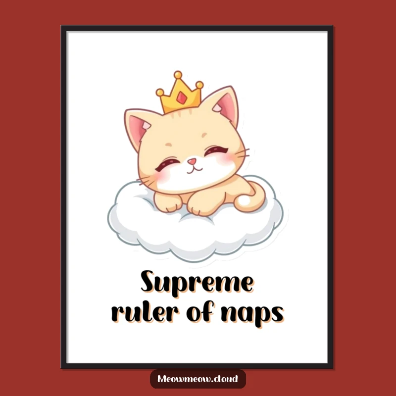 Funny Royal Cat Poster: Heavenly Hues, A Hilarious Funny Gift!