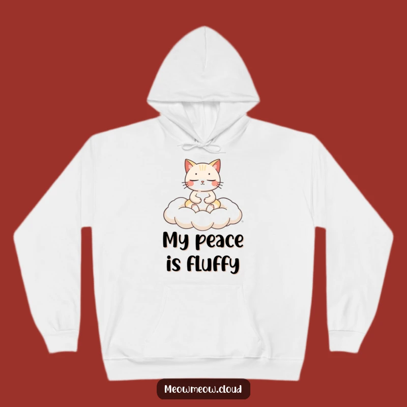 Funny Cat Meditation Hoodie: Cozy Cloud Cushion Zen for Ultimate Relaxation