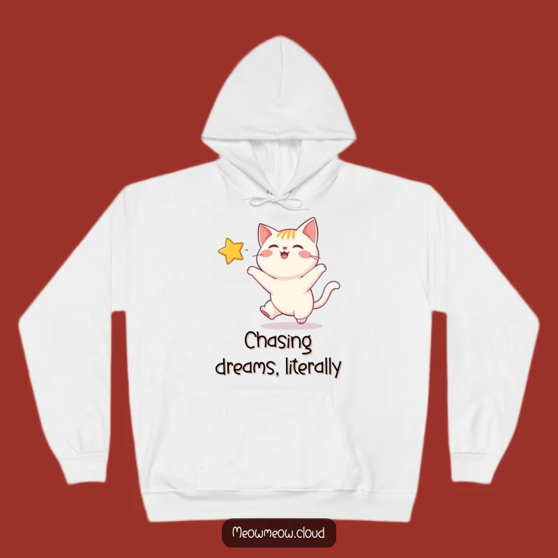 Funny Happy Cat Twinkling Star Hoodie: Cozy Up with Celestial Humor, Perfect Gift!