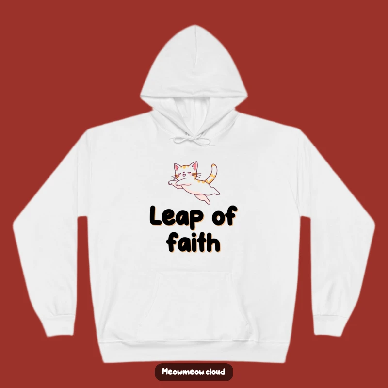 Funny Leaping Cat Hoodie: Stay Warm with This Dynamic Feline Sweatshirt