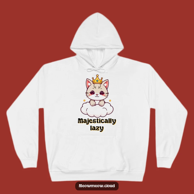 Funny Cat King Hoodie - Cozy Royal Cloud Kingdom Character