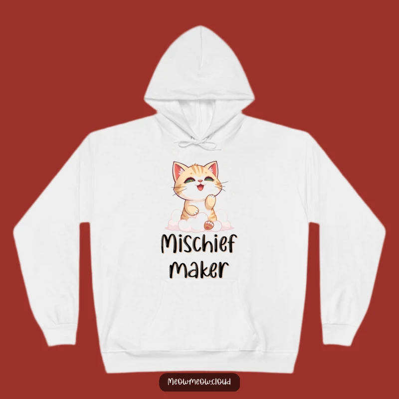 Funny Mischievous Cat Hoodie: Cozy Up with This Playful Feline Sweatshirt