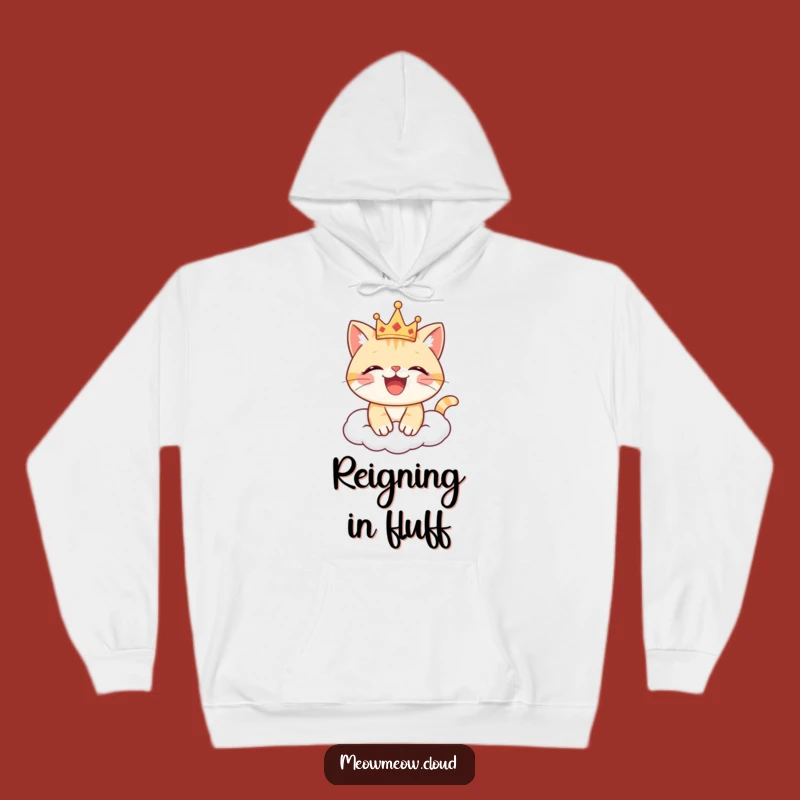Funny Joyful Cat Crown Hoodie: Cozy Royalty for Cat Lovers, Amazing Funny Gift!