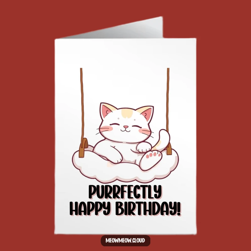 Free Printable Relaxed Cat Birthday Card: Funny Downloadable Gift for Cat Lovers!
