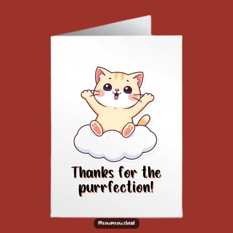 Free Printable Thank You Card: Cloud Cat Thanks You!