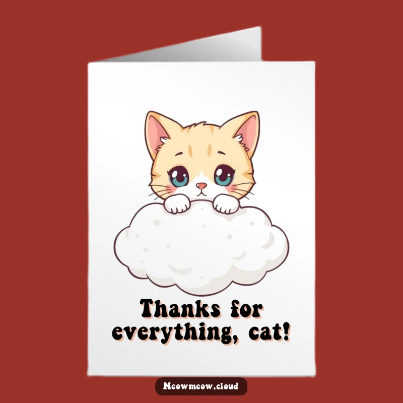 Free Printable Thank You Card: Curious Cat Thanks, DIY Gift Downloadable