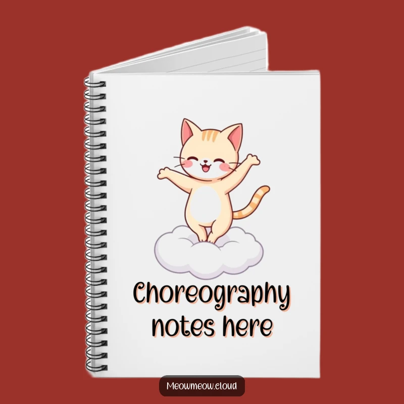 Funny Cat Ballet Notebook: Journal Your Pirouettes with Cloud Grace