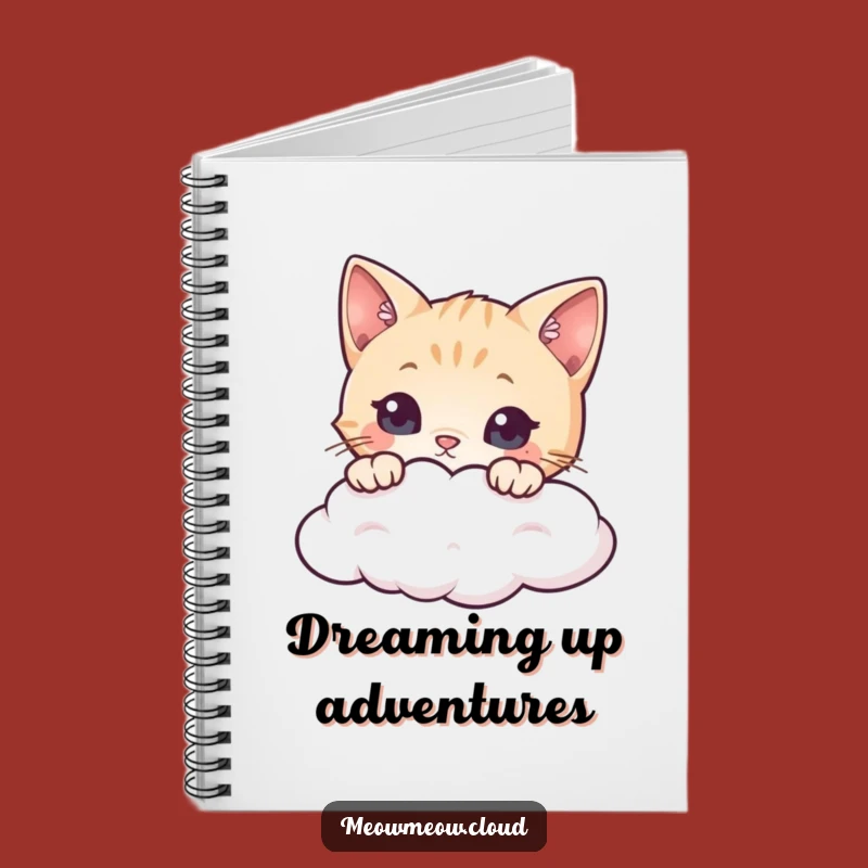 Funny Curious Cat Cloud Notebook: Jot Down Ideas with Whimsy, Ideal Funny Gift!