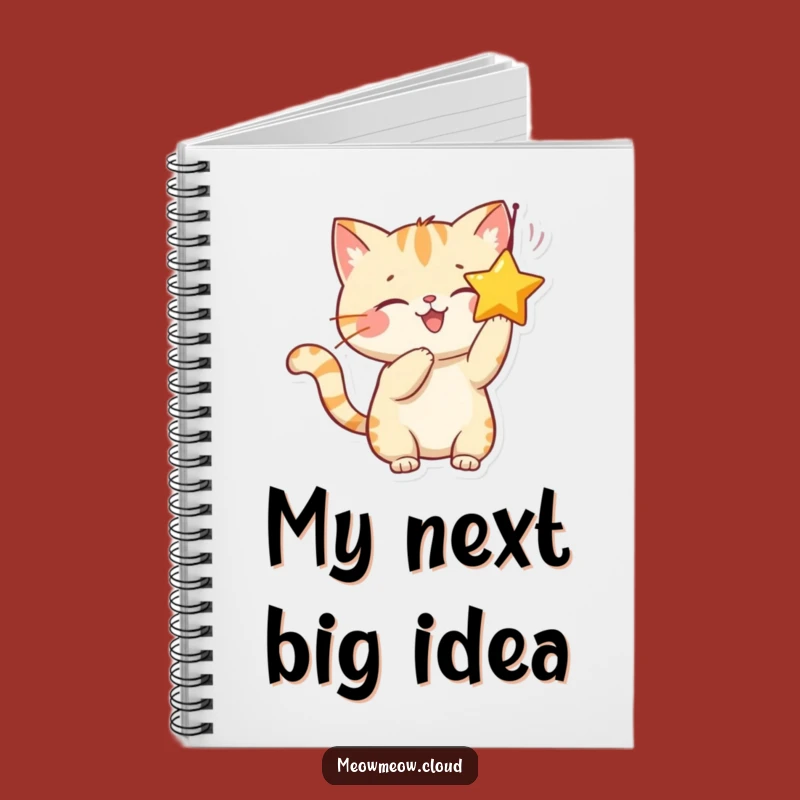 Funny Cat Batting Star Notebook: Jot Down Ideas with Whimsy