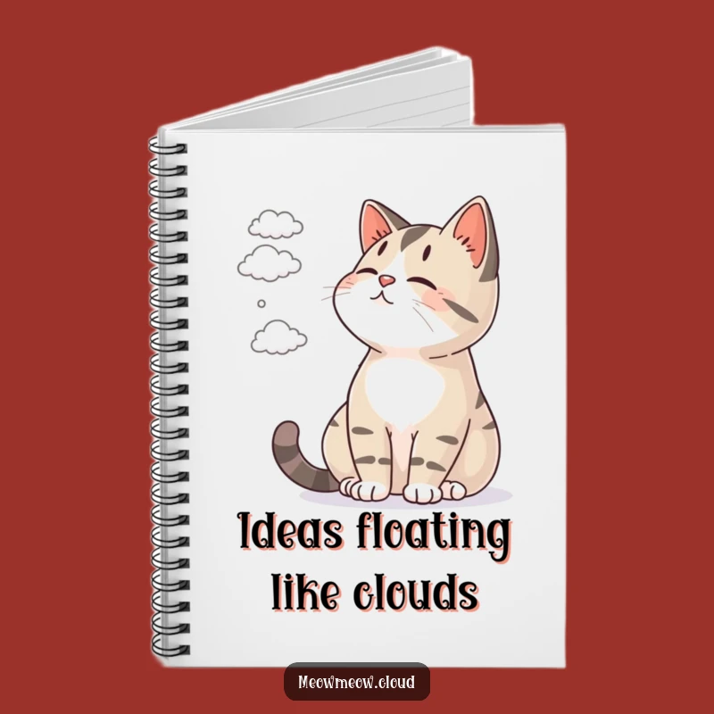Funny Cat Cloud Watching Notebook: Jot Down Your Thoughts with Peaceful Grace
