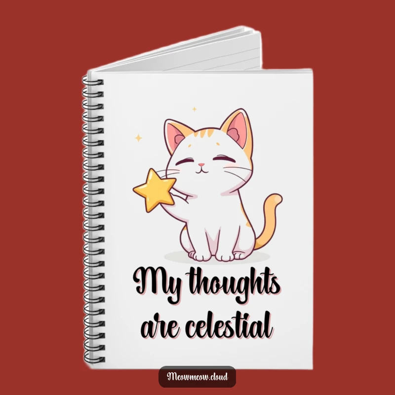 Funny Cat Poking Star Notebook: Jot Down Ideas with Cosmic Whimsy