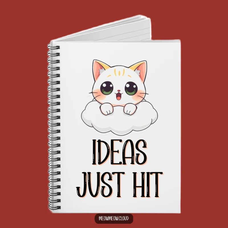 Funny Surprised Cat Cloud Notebook: Jot Down Surprises, Ideal Funny Gift!