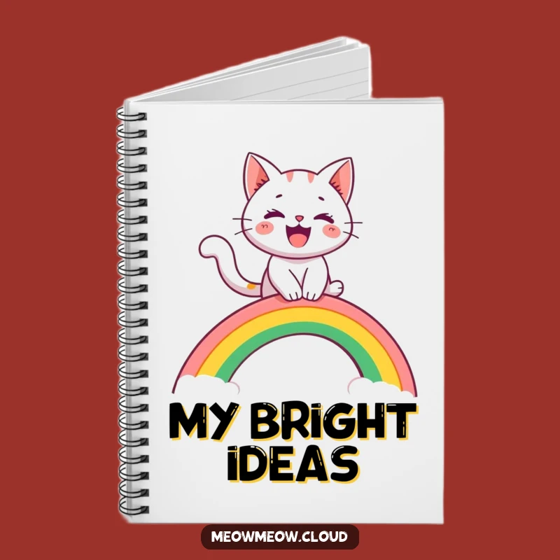 Funny Cat Rainbow Slide Notebook: Jot Down Your Adventures