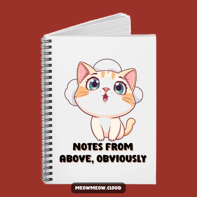 Funny Curious Cat Notebook: Cloud Journal, Hilarious Amazed Cat Diary for Creative Ideas