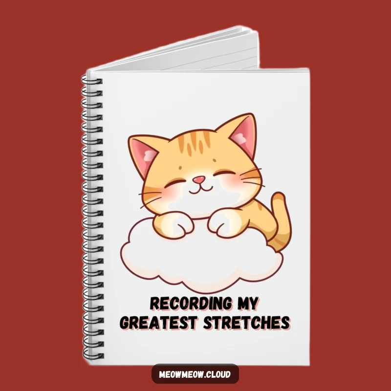 Funny Cat Stretch Cloud Notebook - Journal Your Joy Hilariously