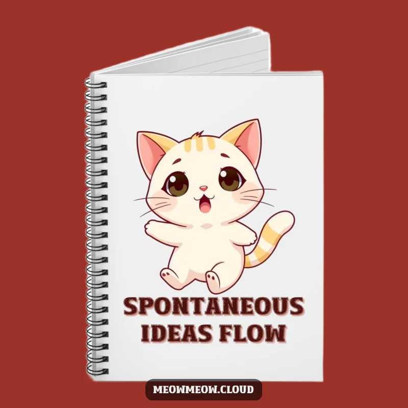 Funny Surprised Cat Notebook: Jot Down Ideas on a Wind Gust Adventure