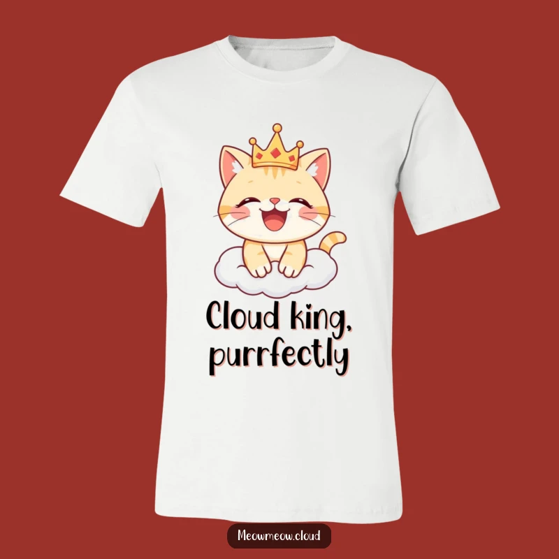 Funny Joyful Cat Crown T-Shirt: Regal Vibes for Cat Lovers, Ideal Funny Gift!