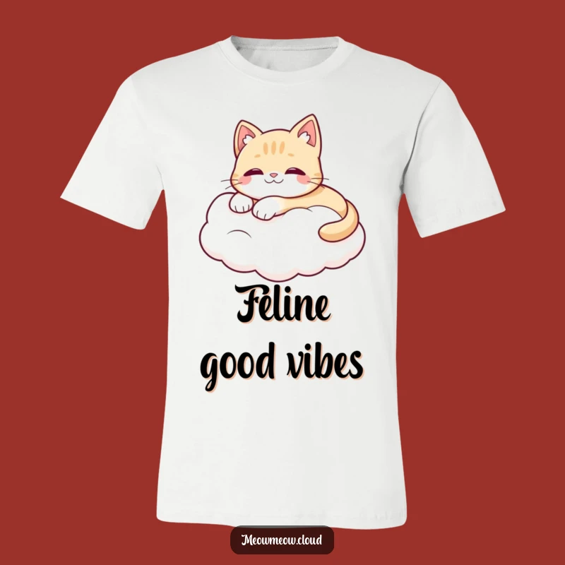 Funny Cat Dreamer T-Shirt: Happy Cat On Cloud, Hilarious Comfort Gift!