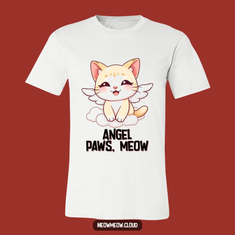 Funny Angel Cat T-Shirt: Glide Through Your Day with Heavenly Comfort