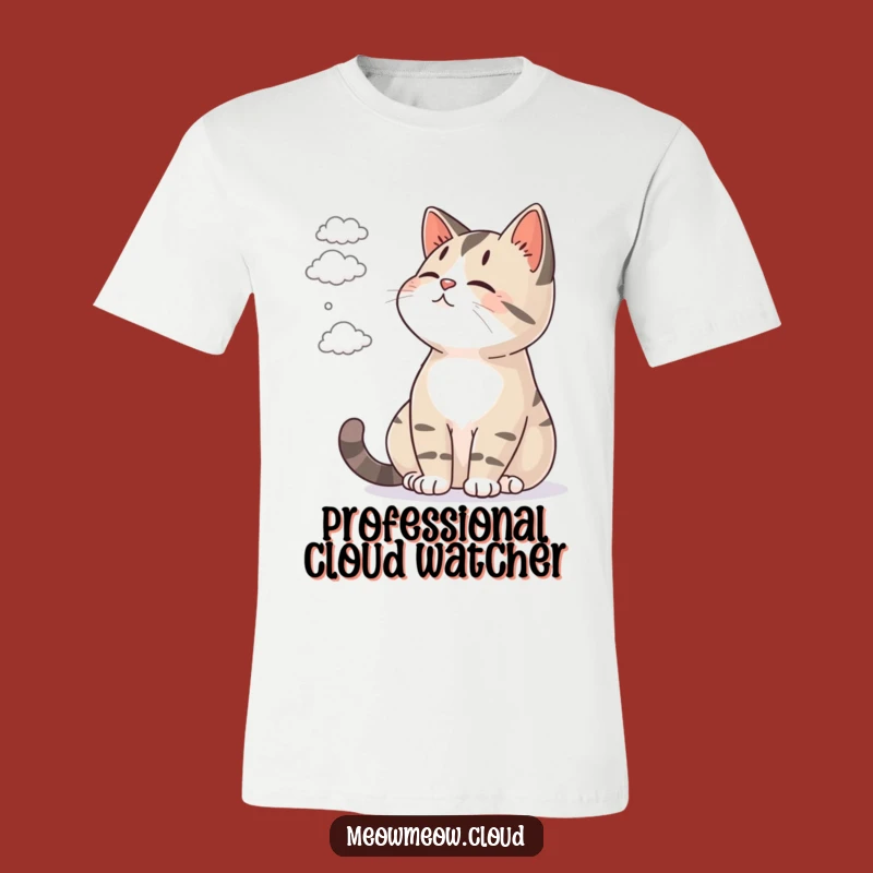Funny Cat Cloud Gazing T-Shirt: Wearable Serenity and Feline Joy