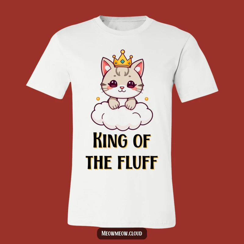 Funny Cat King T-Shirt - Royal Cloud Kingdom Character Tee