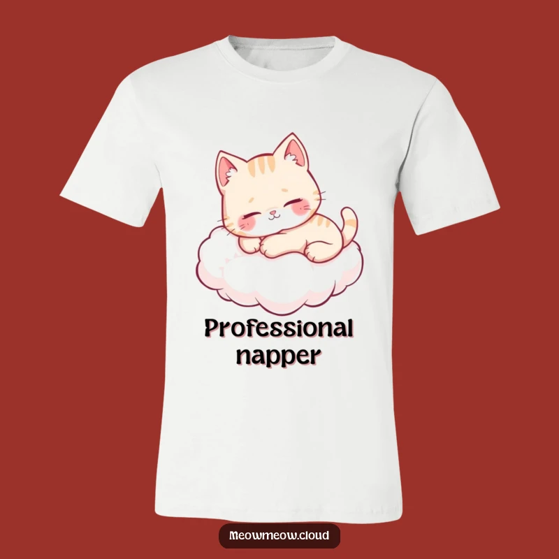 Funny Cloud Cat T-Shirt: Cute Purring Kitty Tee for Cozy Comfort