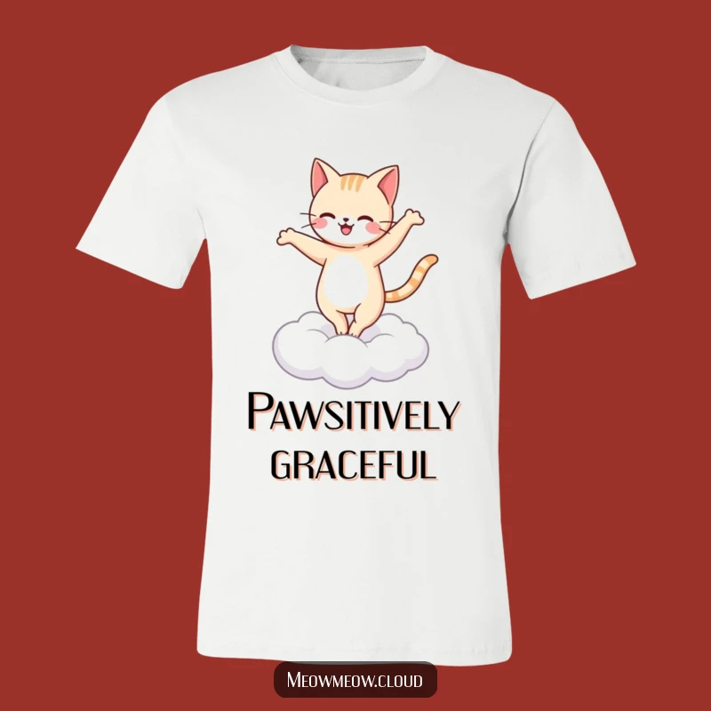 Funny Cat Ballet T-Shirt: Happy Pirouette Cloud Tee for Dancers