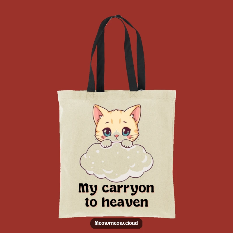 Funny Cat Cloud Tote Bag: Carry Your Curiosity Everywhere!