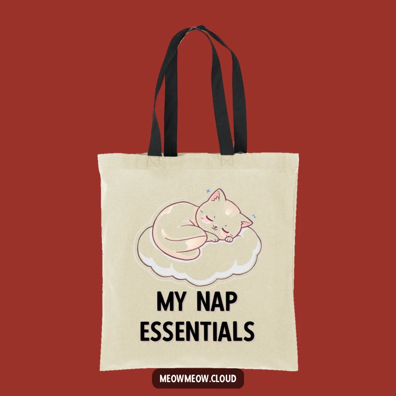 Funny Cat Cloud Tote Bag: Carry Your Relaxation Everywhere!