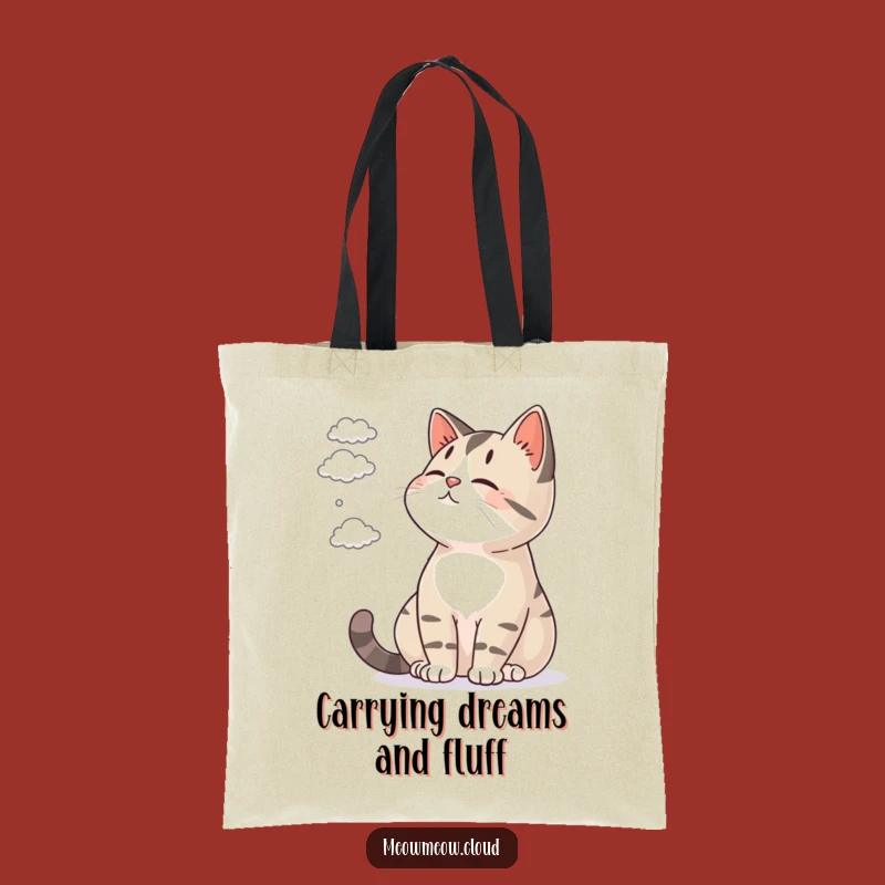 Funny Cat Cloud Watching Tote Bag: Carry Your Calm Wherever You Go