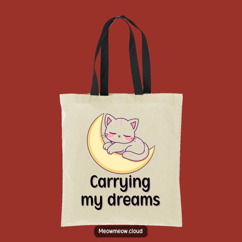 Funny Cat Moon Nap Tote Bag: Carry Your Calm & Essentials